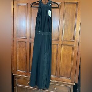 Michael Kors Women’s Solid Black NWT Dress Halter Sequined Accents MSRP $195